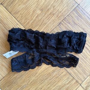 NWT Aritzia Talula Santa Rosa Bandeau Top, Black Lace, Size S